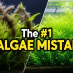 A thumbnail comparing a plant covered in black beard algae with a healthy plant, illustrating a guide on aquarium algae control